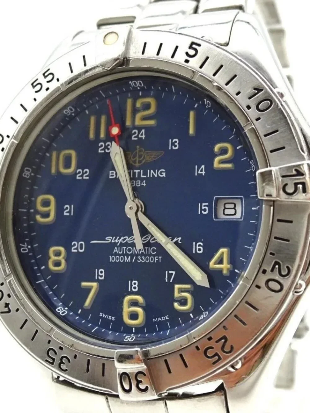 BREITLING Super Ocean A17040 Date Blue Dial Automatic Men's Watch_950318